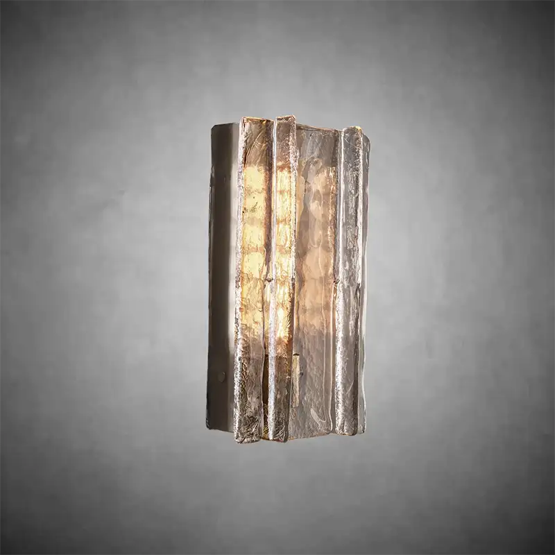 Latticey Clear Glass Wall Sconce 30