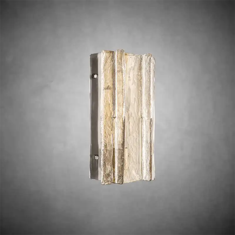Latticey Clear Glass Wall Sconce 30
