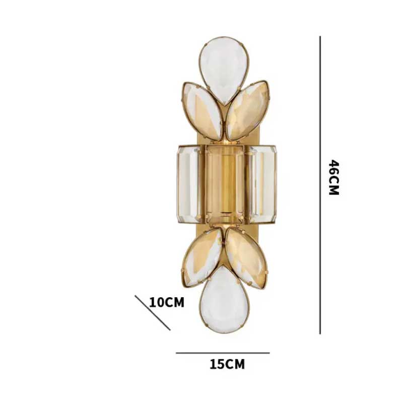 Loyd Brass Large Jewelry Crystal Wall Sconce