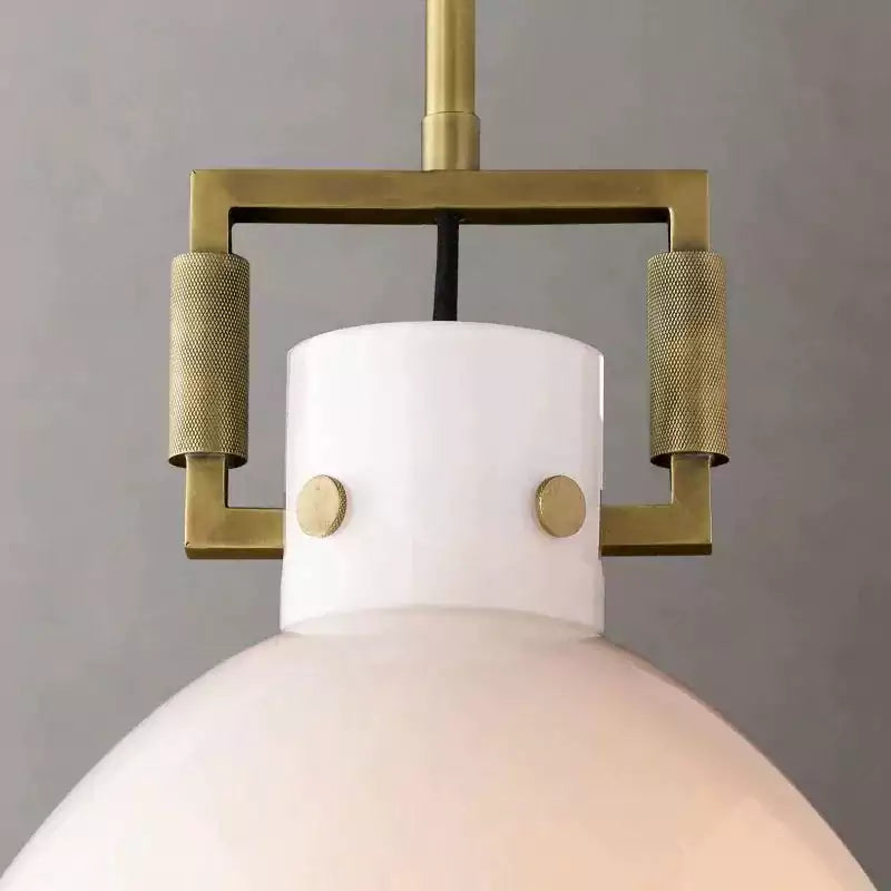 Machinista Milk Glass Cloche Pendant