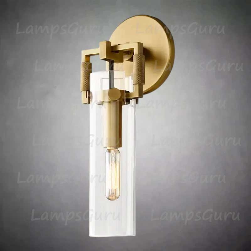 Machinista Glass Cylinder Sconce 9"