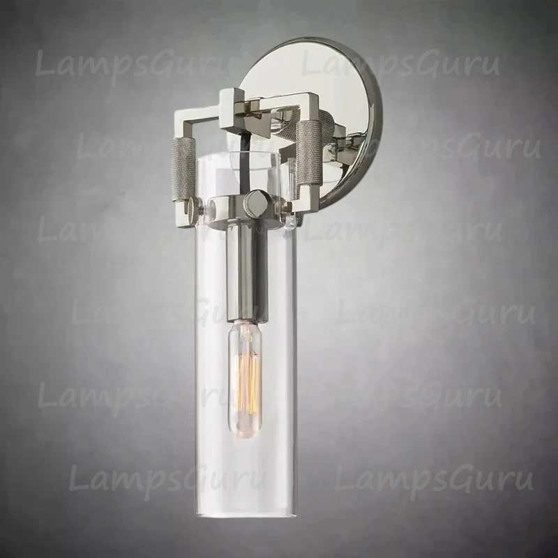 Machinista Glass Cylinder Sconce 9"