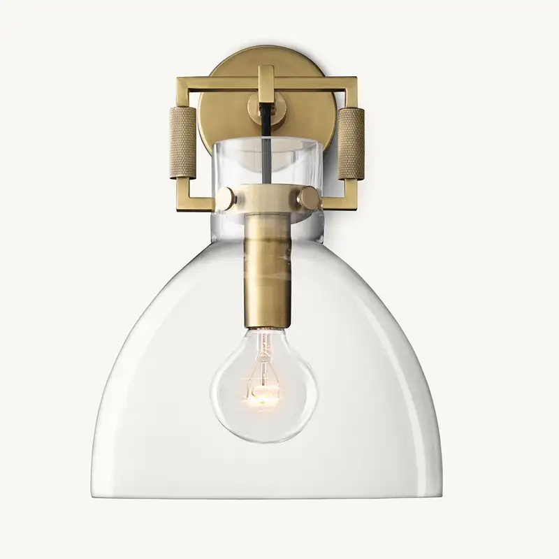 Machinista Glass Cloche Wall Sconce 10"