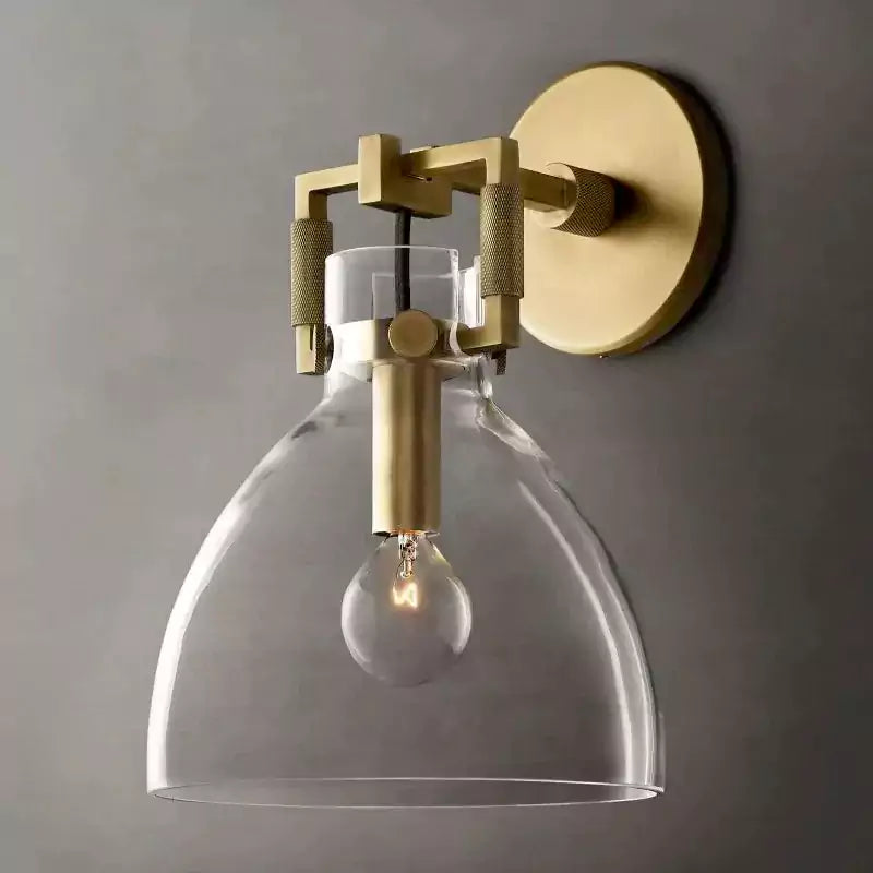 Machinista Glass Cloche Wall Sconce 8"