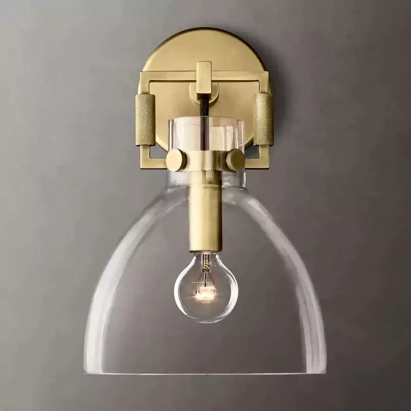 Machinista Glass Cloche Wall Sconce 8"