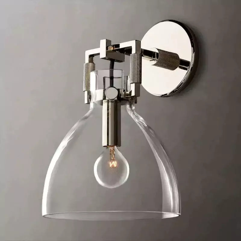 Machinista Glass Cloche Wall Sconce 8"