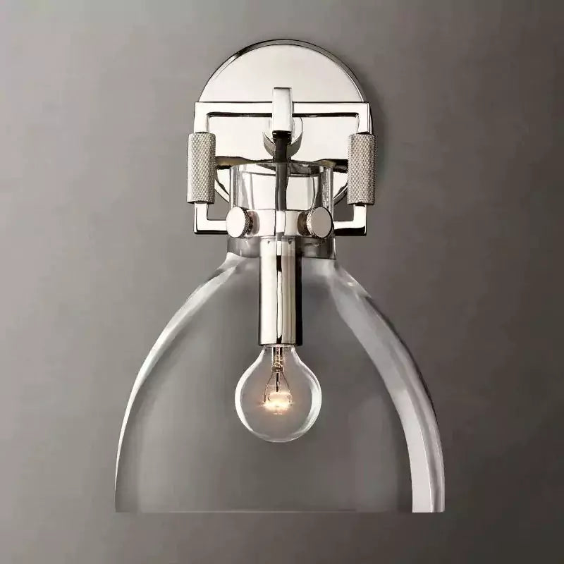 Machinista Glass Cloche Wall Sconce 8"