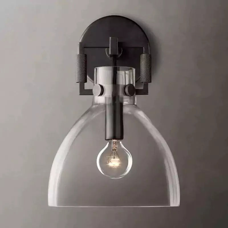 Machinista Glass Cloche Wall Sconce 8"
