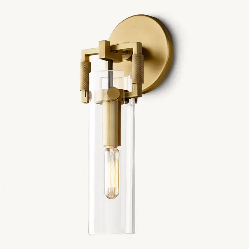 Machinista Glass Cylinder Sconce 9"