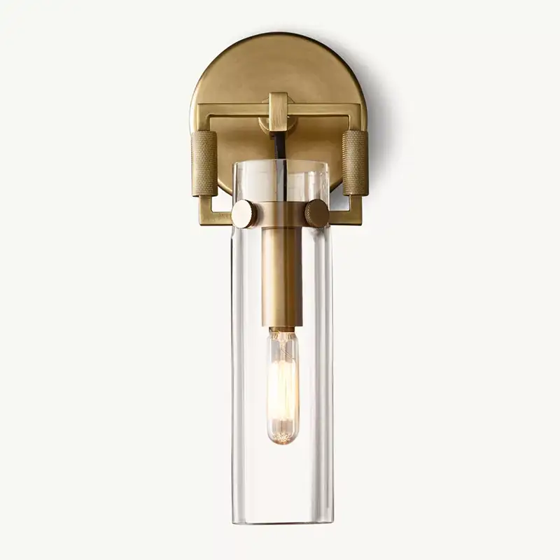 Machinista Glass Cylinder Sconce 9"