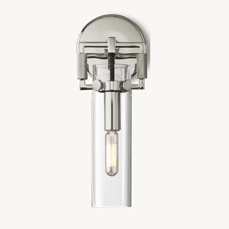 Machinista Glass Cylinder Sconce 9"