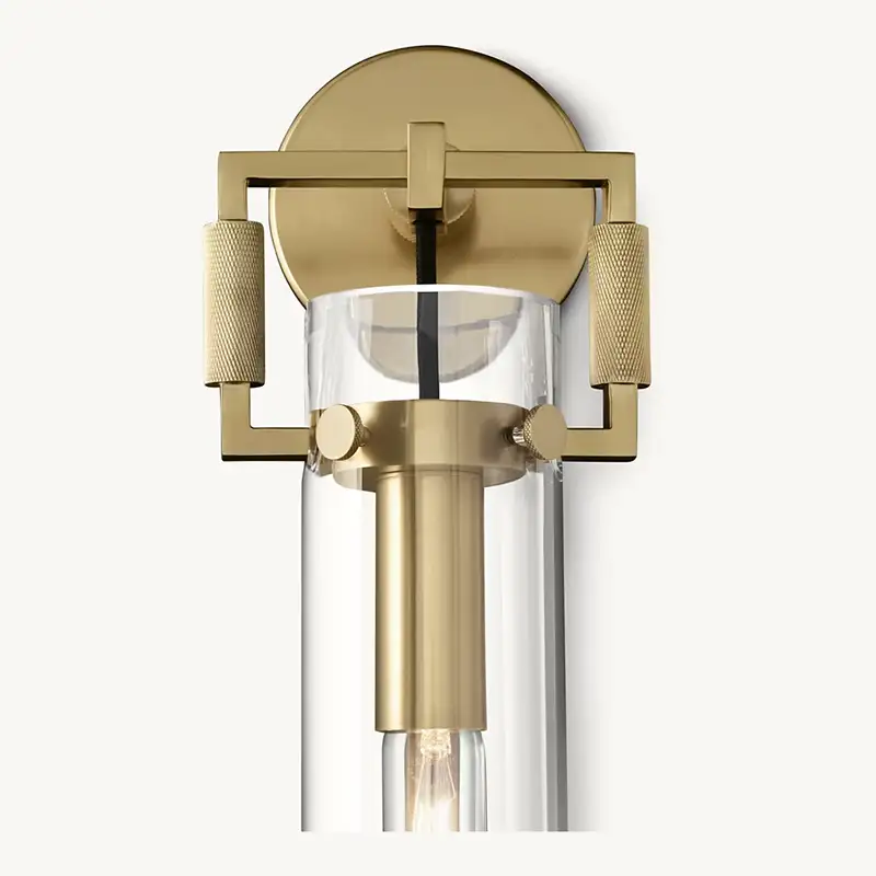 Machinista Glass Cylinder Wall Sconce 12"