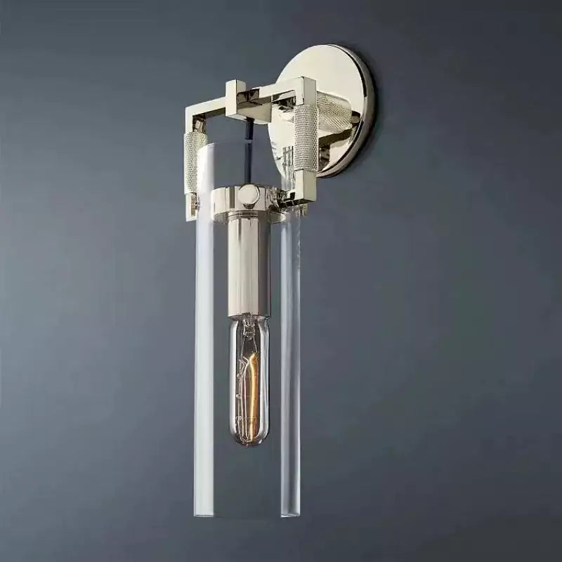 Machinista Glass Cylinder Wall Sconce 12"