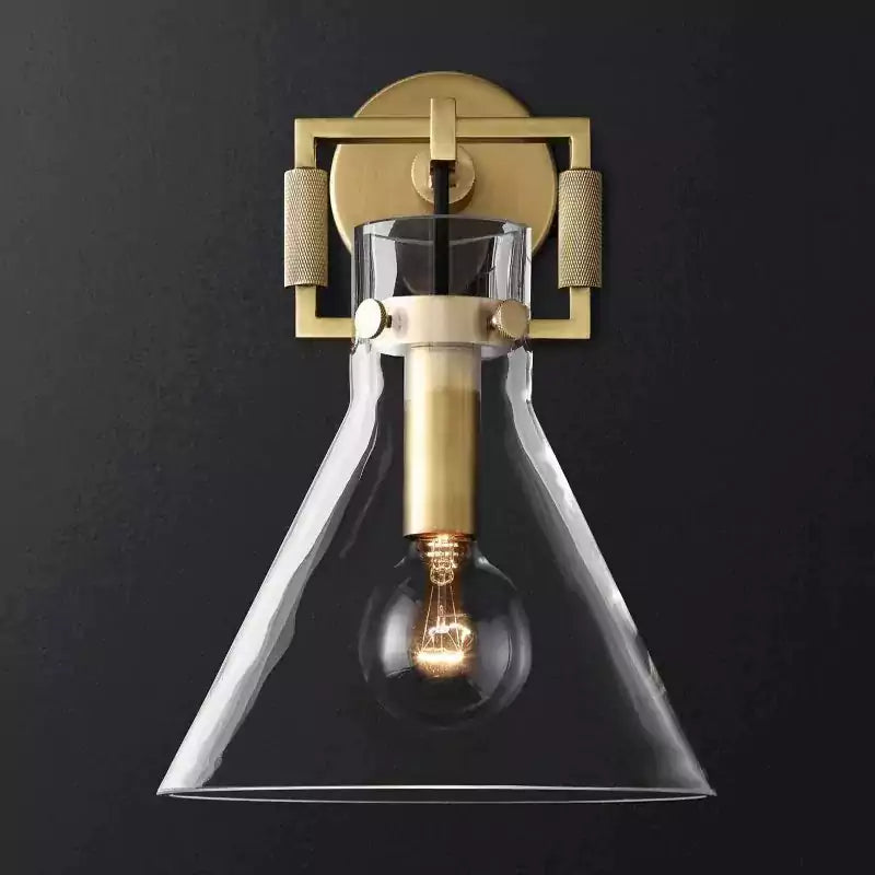 Machinista Glass Funnel Wall Sconce