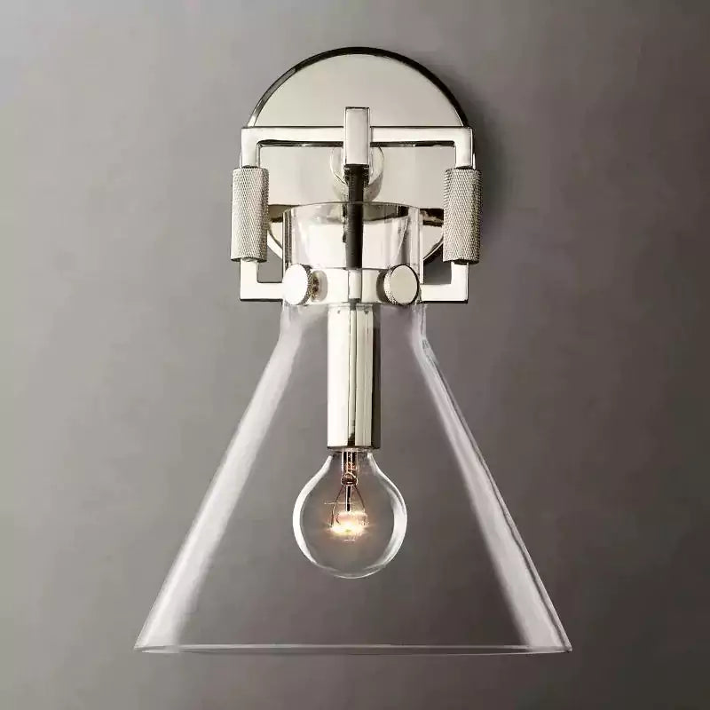 Machinista Glass Funnel Wall Sconce
