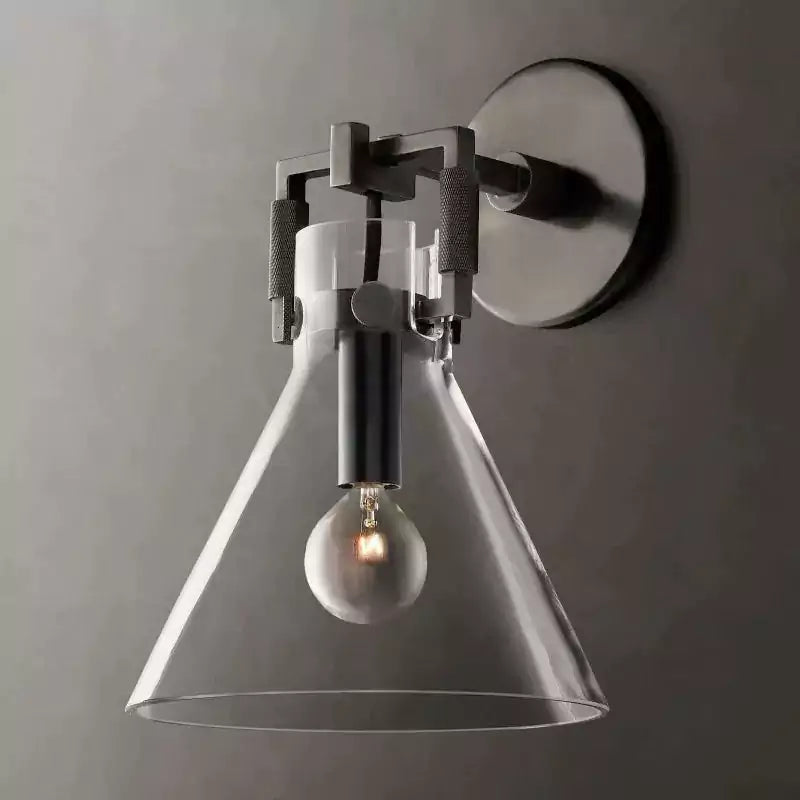 Machinista Glass Funnel Wall Sconce