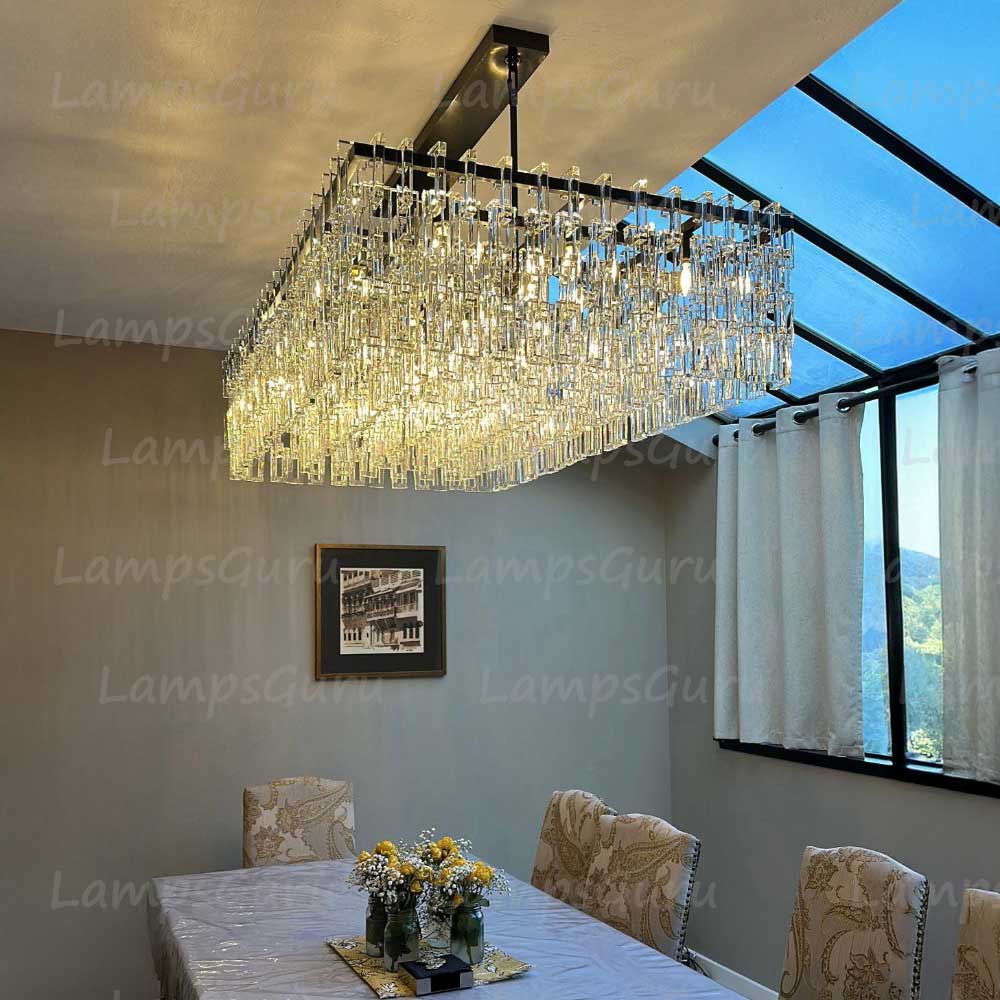 LG Marian Tiered Rectangular Chandelier 60"