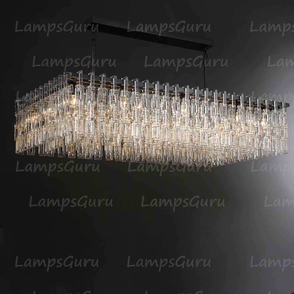 LG Marian Tiered Rectangular Chandelier 60"