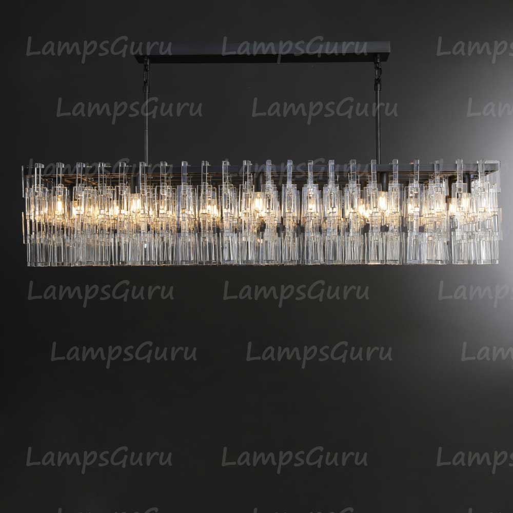 LG Marian Tiered Rectangular Chandelier 60"