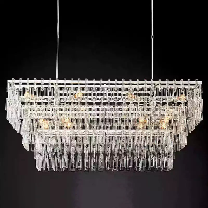 Marignam Tiered Rectangular Chandelier 60"