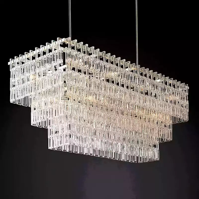 Marignam Tiered Rectangular Chandelier 60"