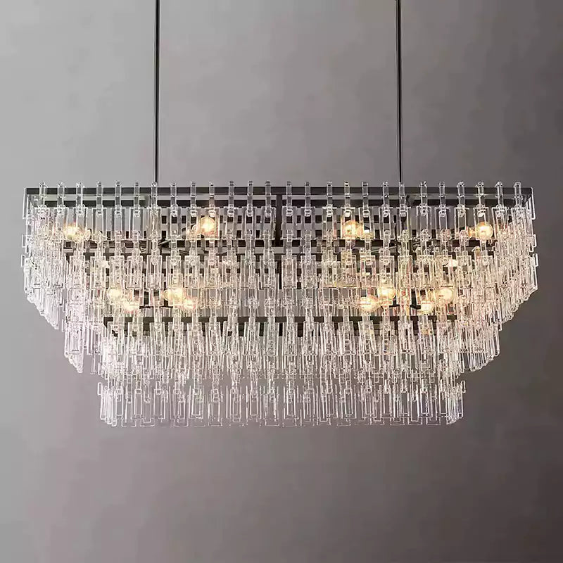 Marignam Tiered Rectangular Chandelier 60"