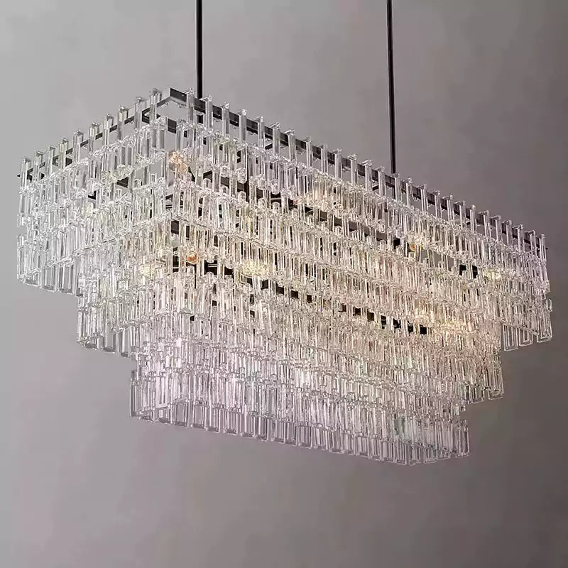 Marignam Tiered Rectangular Chandelier 60"