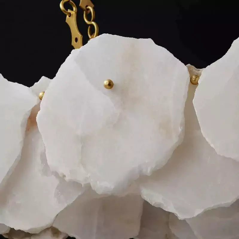 Nasile Linear Alabaster Chain Chandelier