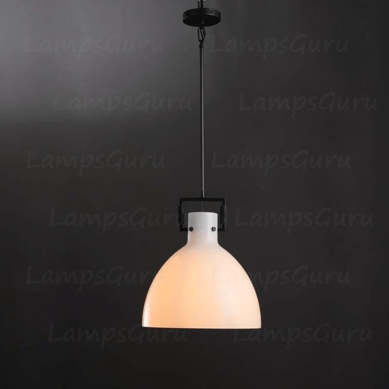 Machinista Milk Glass Cloche Pendant