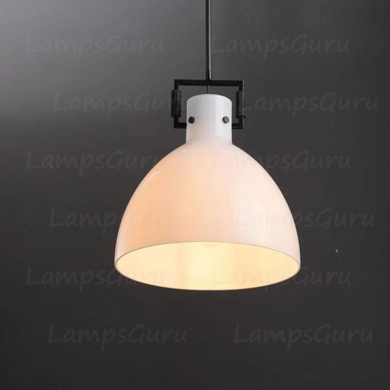 Machinista Milk Glass Cloche Pendant