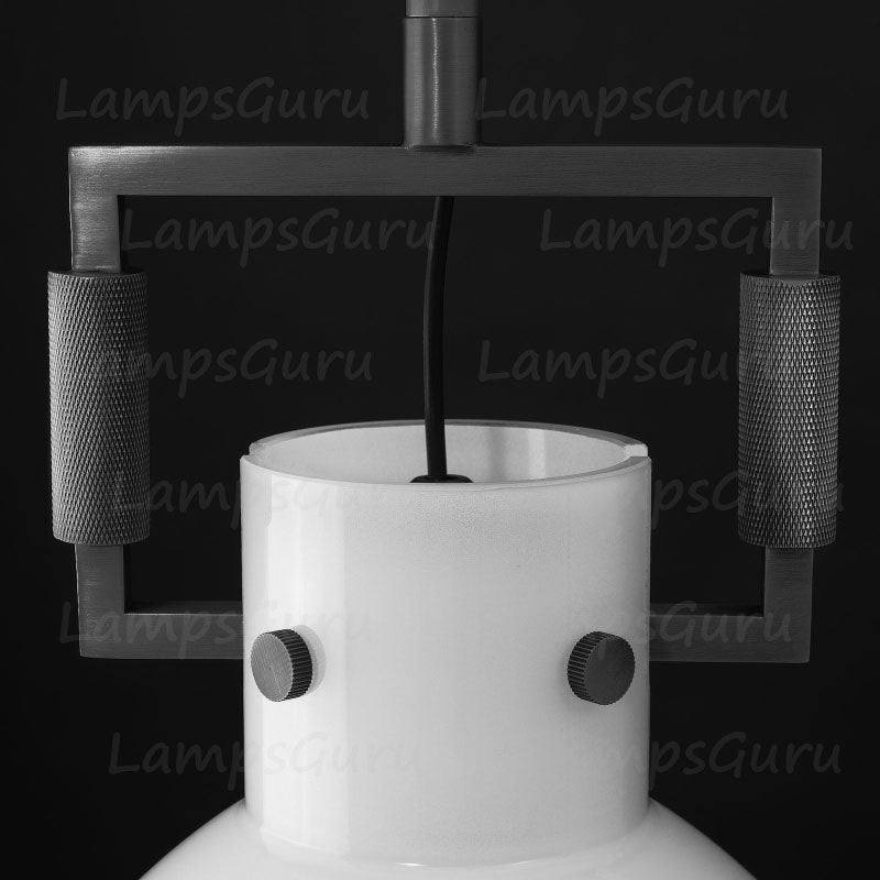 Machinista Milk Glass Cloche Pendant