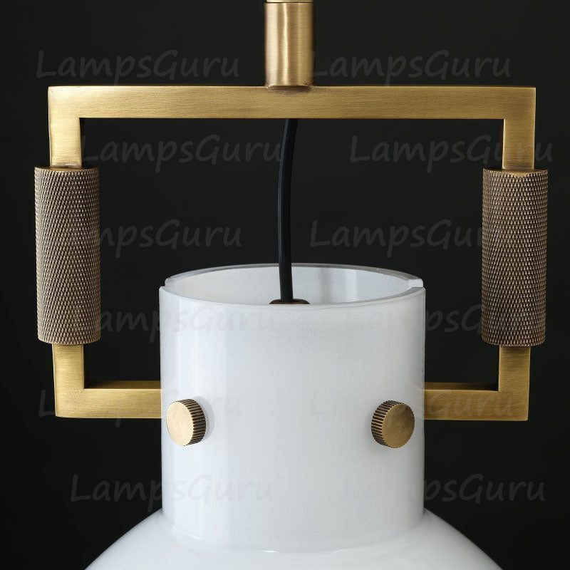 Machinista Milk Glass Cloche Pendant
