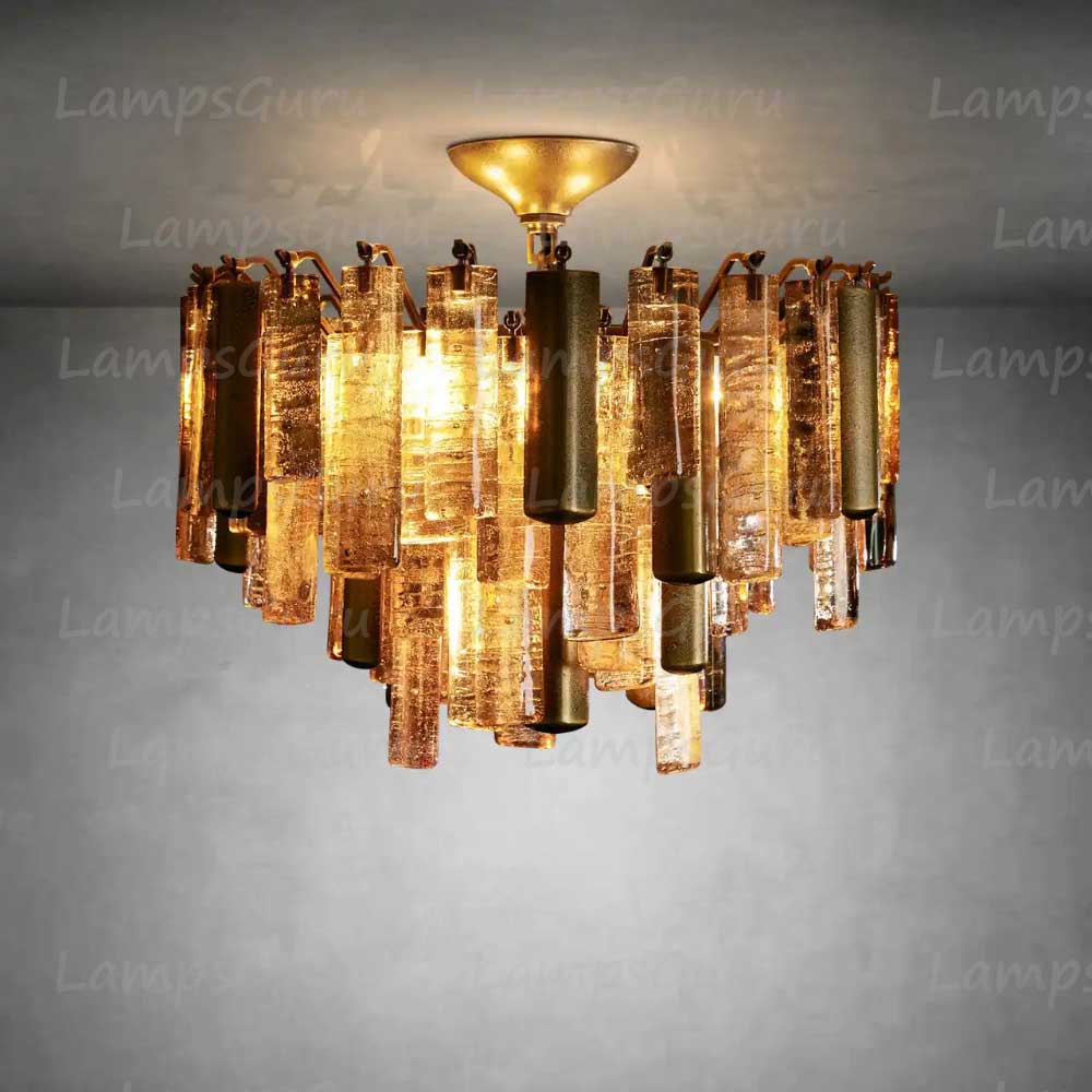 Neva Murano Glass Flush Mount Ceiling Light D18"