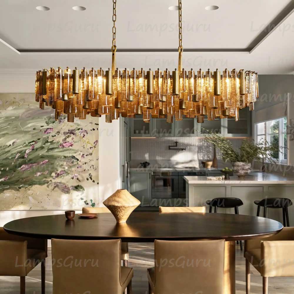 Neva Murano Glass Linear Chandelier