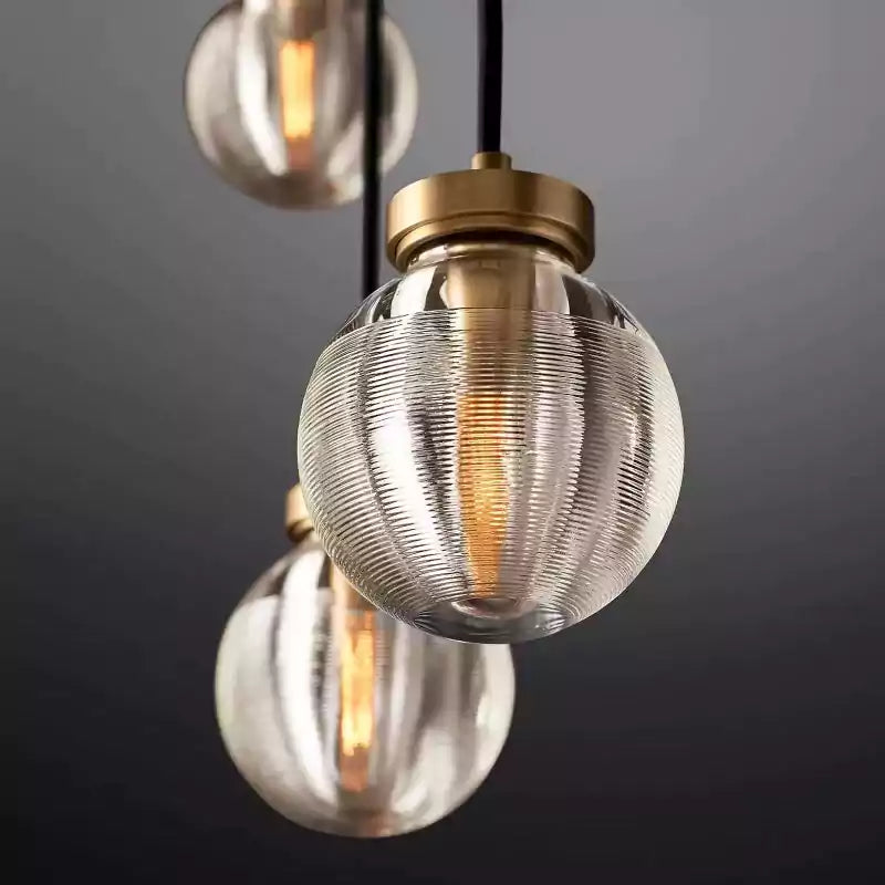 Pearls Spherical Rectangular Chandelier 36"
