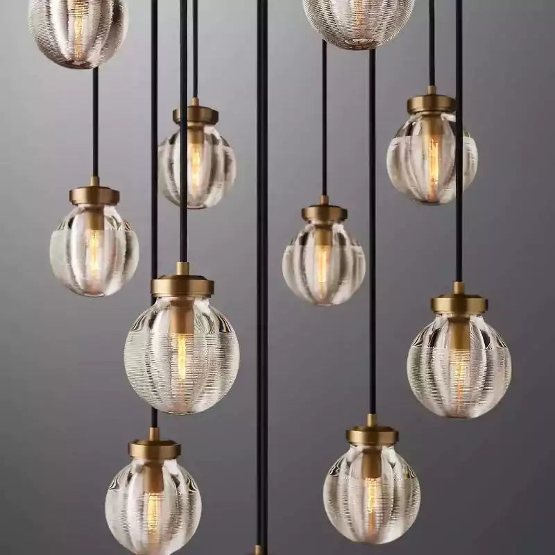 Pearls Spherical Round Chandelier 22"