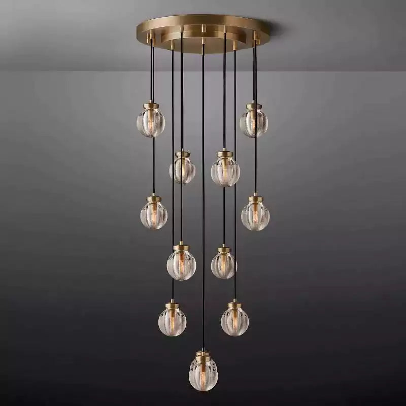 Pearls Spherical Round Chandelier 22"