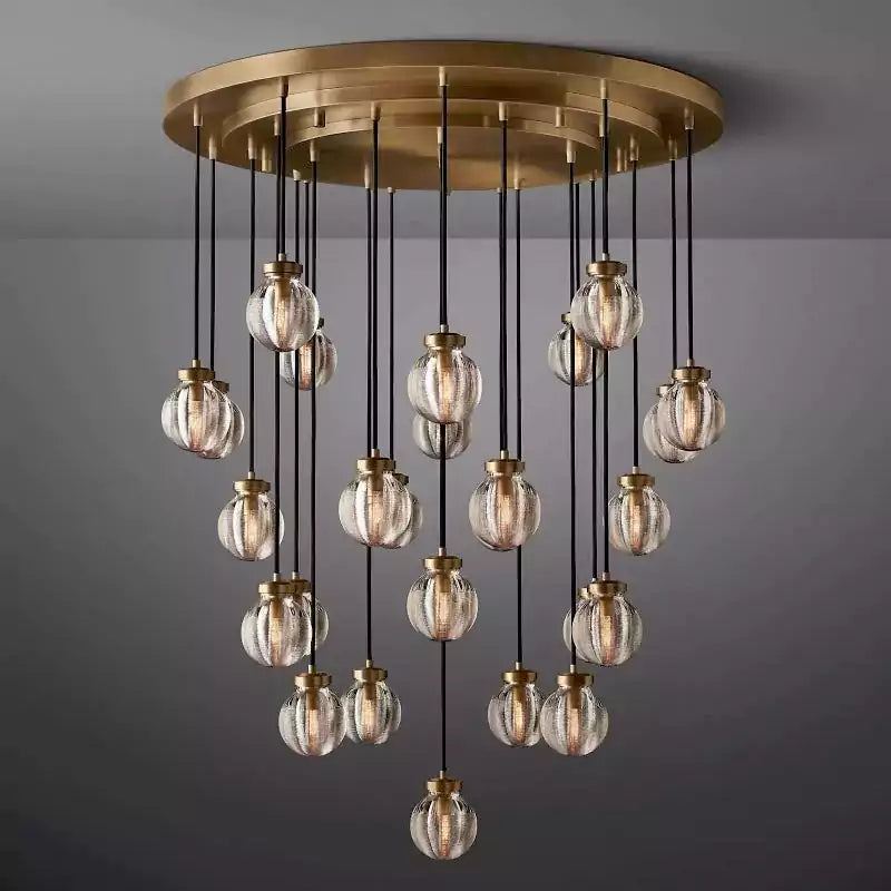 Pearls Spherical Round Chandelier 38"