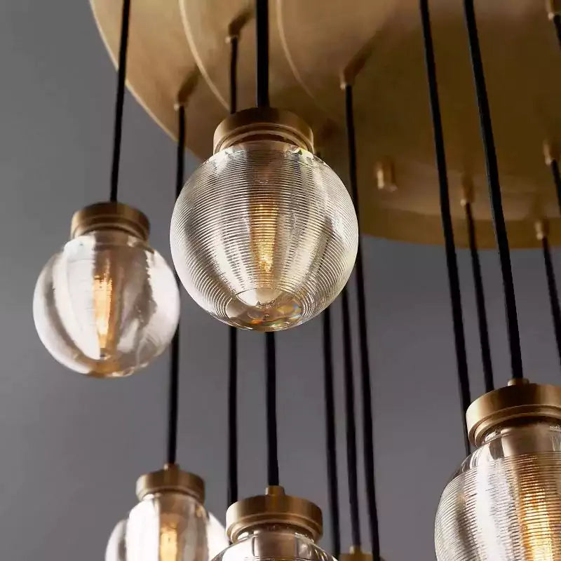 Pearls Spherical Round Chandelier 38"