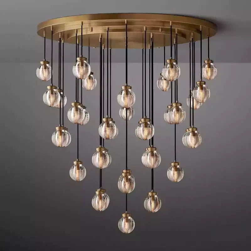 Pearls Spherical Round Chandelier 48"