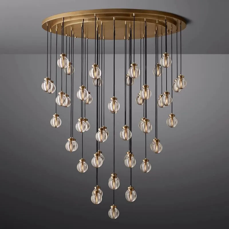 Pearls Spherical Round Chandelier 60"