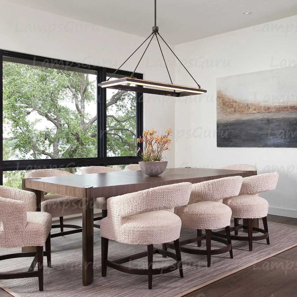 LG Peral Rectangular Chandelier 62"