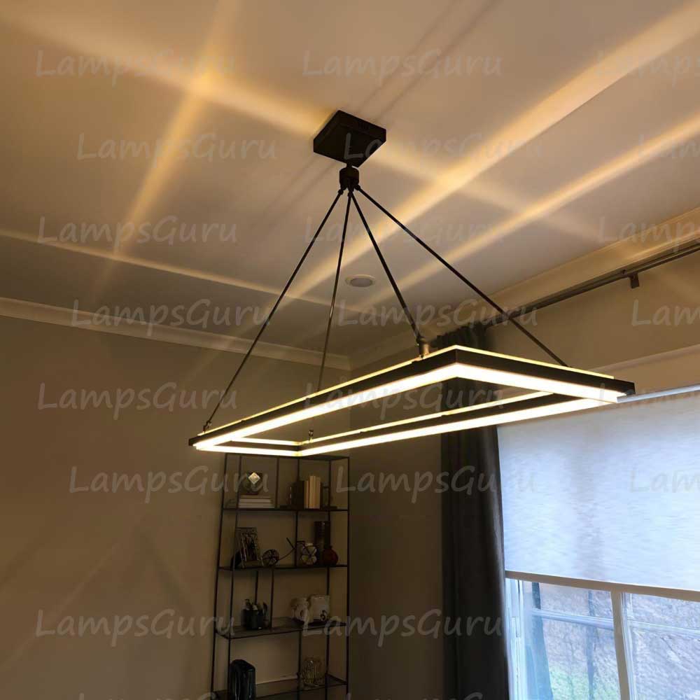LG Peral Rectangular Chandelier 62"