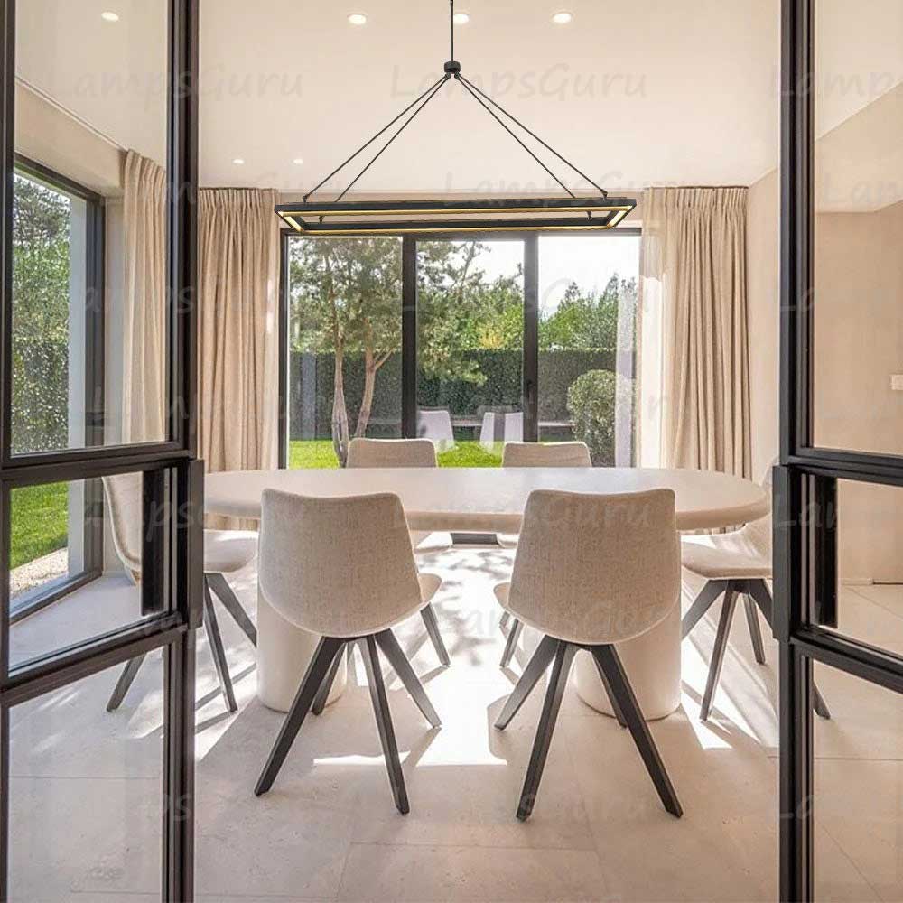 LG Peral Rectangular Chandelier 62"