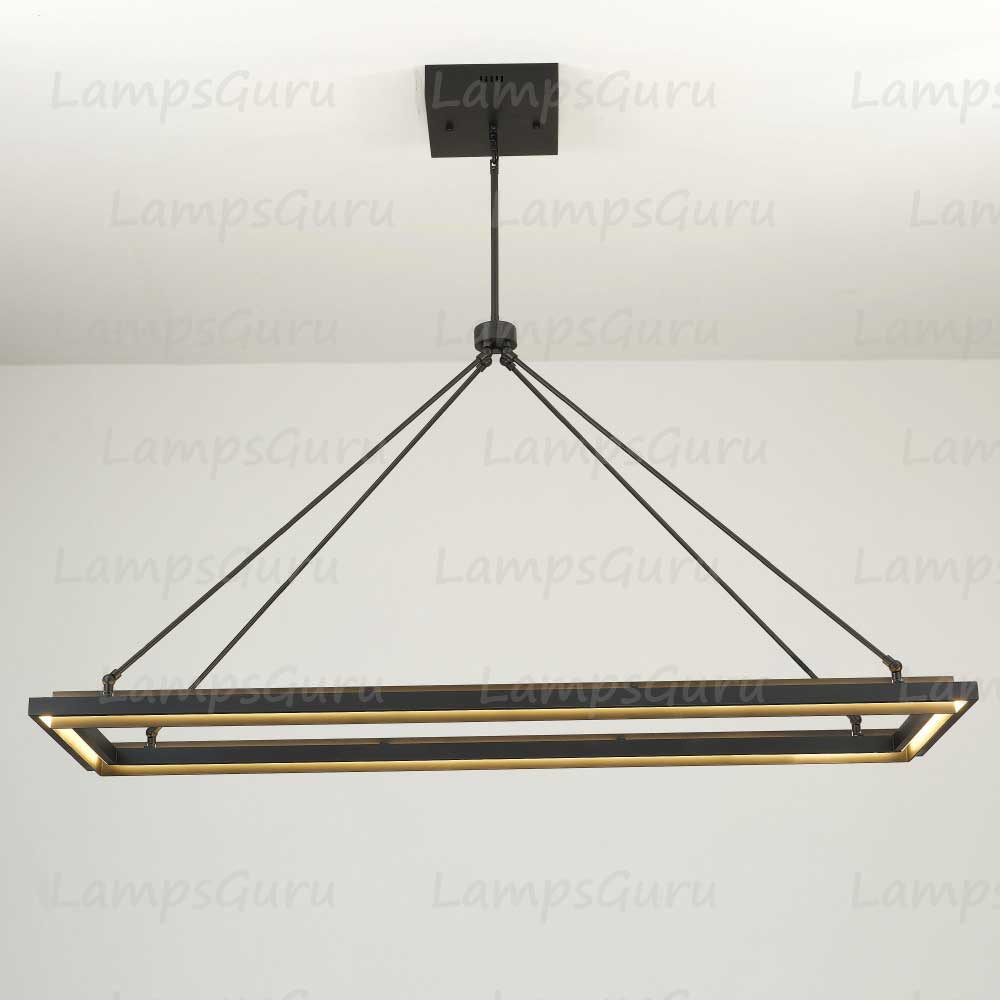 LG Peral Rectangular Chandelier 62"