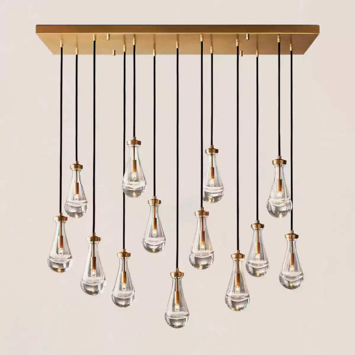 Raindrop Rectangular Chandelier 54"