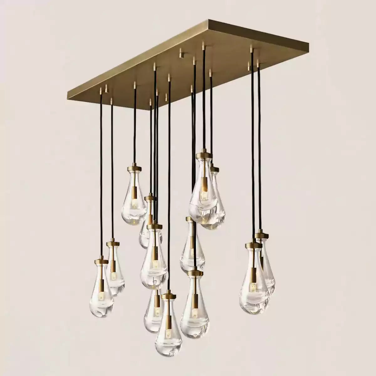 Raindrop Rectangular Chandelier 54"
