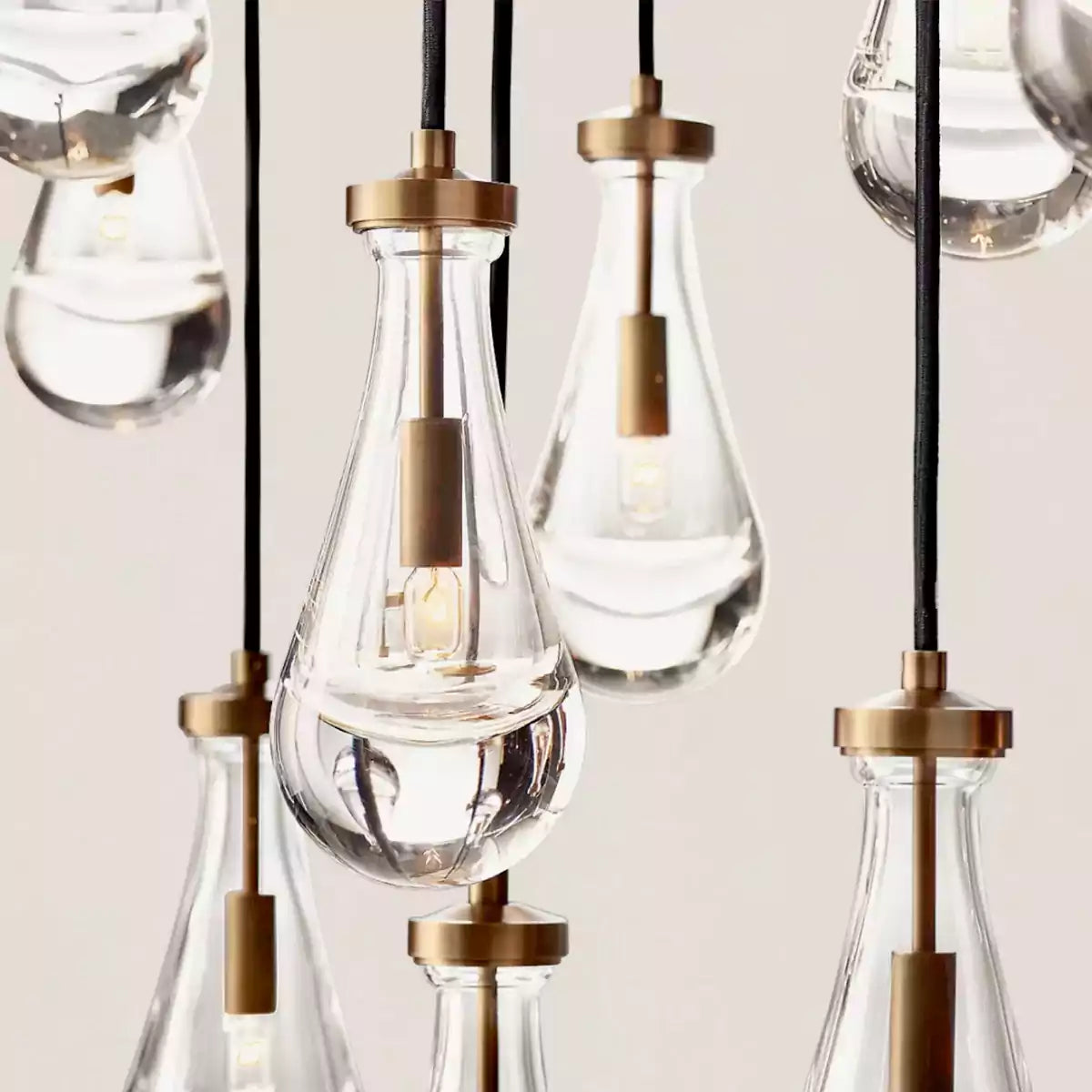 Raindrop Rectangular Chandelier 54"