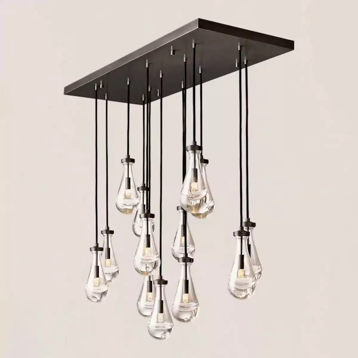 Raindrop Rectangular Chandelier 54"