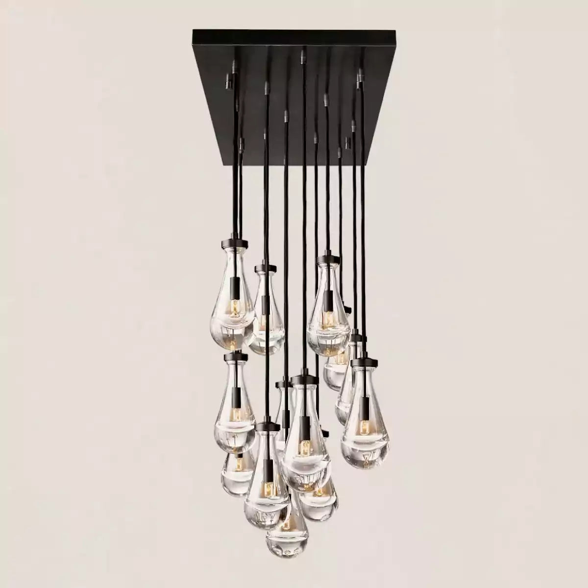 Raindrop Rectangular Chandelier 54"